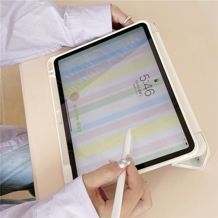 Tri-fold Stand Slim Lightweight iPad Case Cover with Auto Wake/Sleep-A