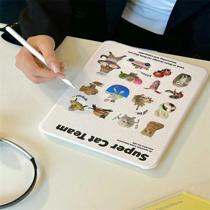 Cute iPad Case Cover with Magnetic Stand & Auto Sleep/Wake