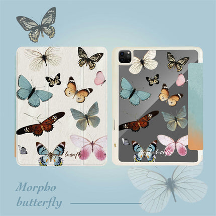 Butterfly Auto Wake Sleep iPad Case Cover with Stand-A