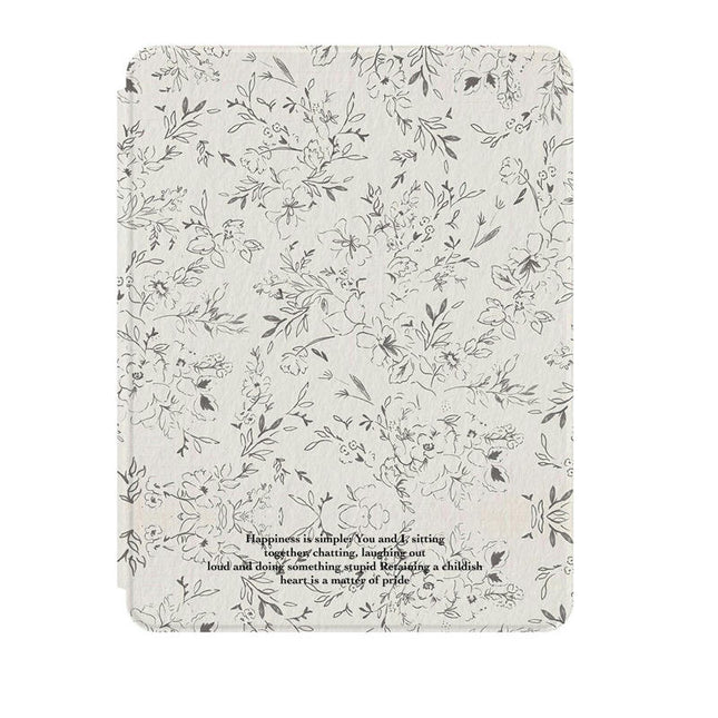 Flower Lightweight iPad Case Cover with Auto Wake/Sleep