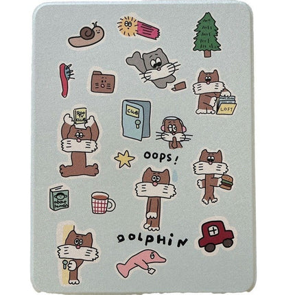 Cute iPad Case Cover with Stand & Auto Sleep/Wake Pencil Holder