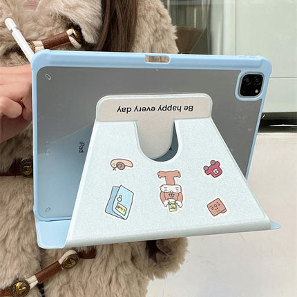 Cute iPad Case Cover with Stand & Auto Sleep/Wake Pencil Holder