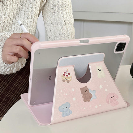 Cute iPad Case Cover with Stand & Auto Sleep/Wake Pencil Holder-A