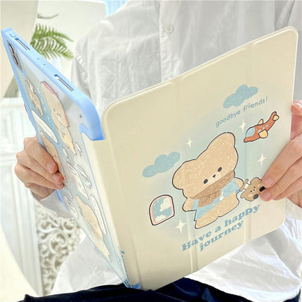 Cute Tablet Case Auto Wake Sleep iPad Case Cover with Stand