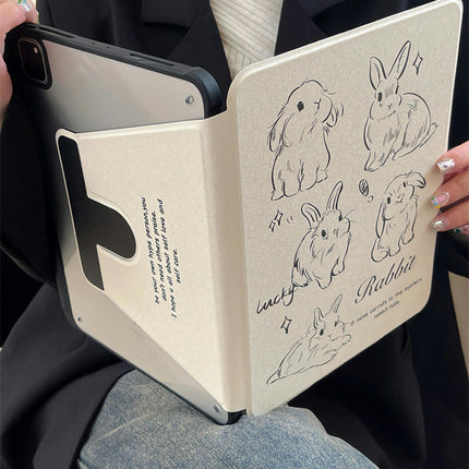 Cute Tablet Case with Stand iPad Case Cover with Pencil Holder