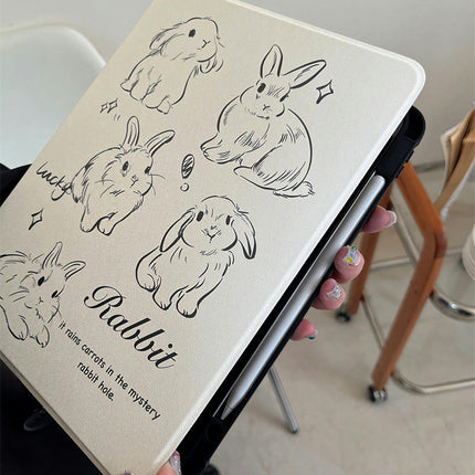 Cute Tablet Case with Stand iPad Case Cover with Pencil Holder