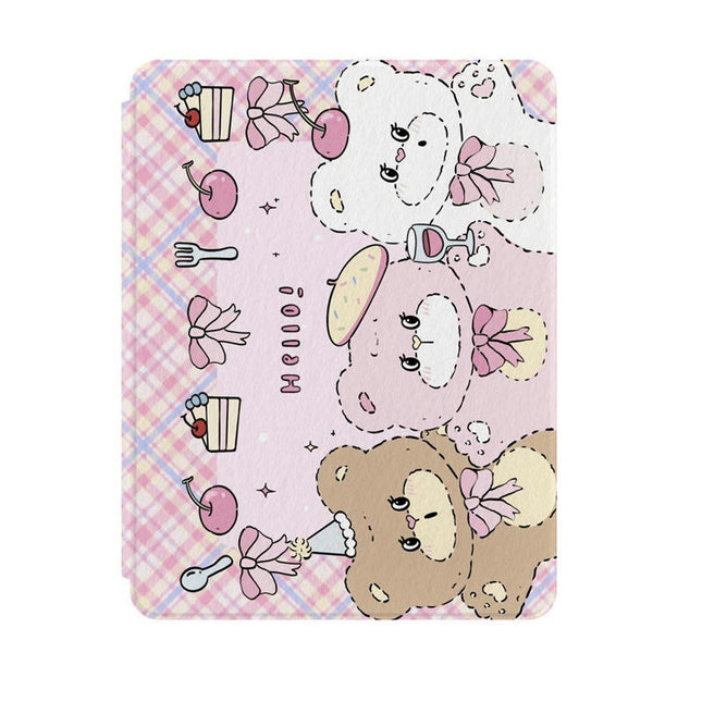 Cute Tablet Case with Stand iPad Case Cover with Pencil Holder-A