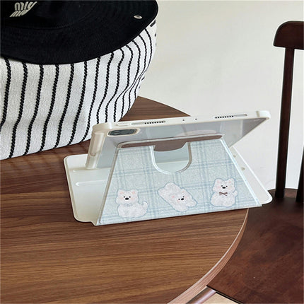 Cute Tablet Case with Stand iPad Case Cover with Pencil Holder-A1