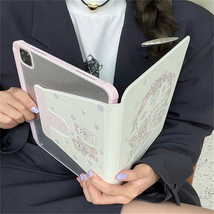 Cute Tablet Case with Stand iPad Case Cover with Pencil Holder-A2