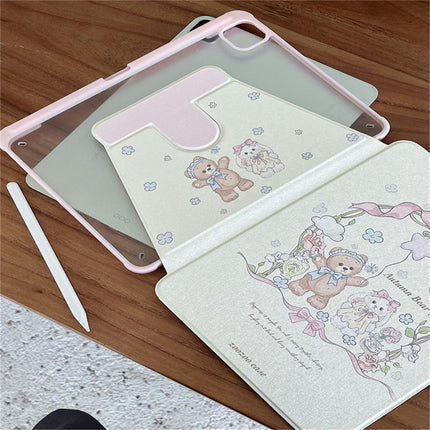 Cute Tablet Case with Stand iPad Case Cover with Pencil Holder-A2