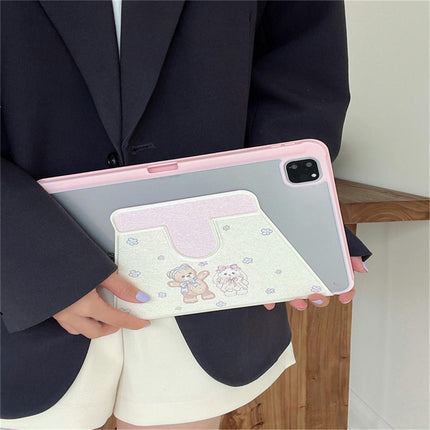 Cute Tablet Case with Stand iPad Case Cover with Pencil Holder-A2