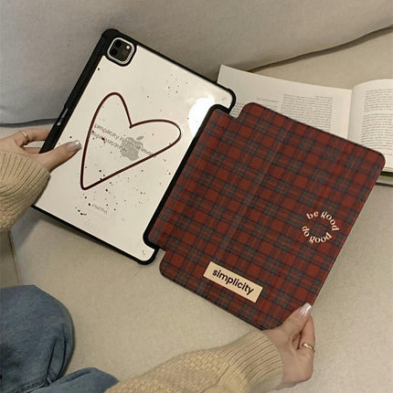 Magnetic iPad Case Cover with Pencil Holder Tablet Protective Cover-A