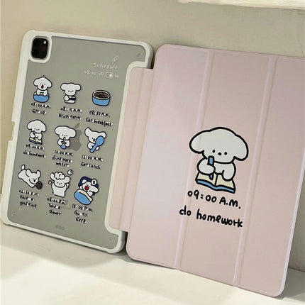 Case for iPad with Pencil Holder Cute Protective Tablet Cover