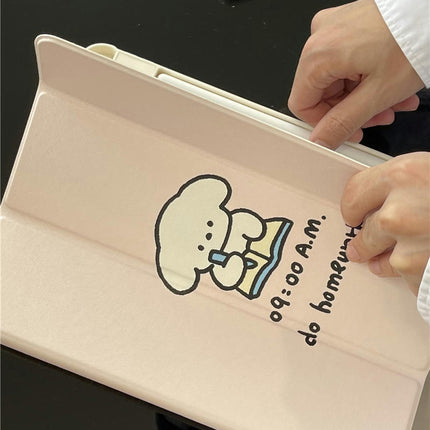 Case for iPad with Pencil Holder Cute Protective Tablet Cover