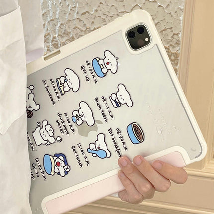 Case for iPad with Pencil Holder Cute Protective Tablet Cover