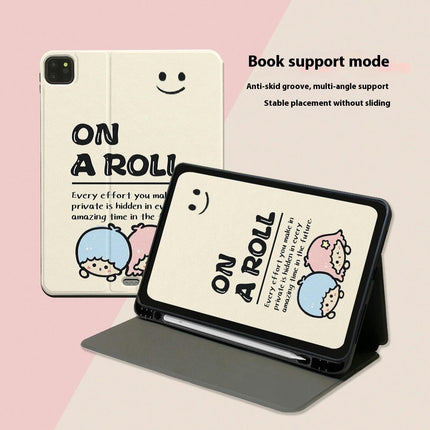 Cute iPad Case Cover with Pencil Holder Tablet Protective Cover