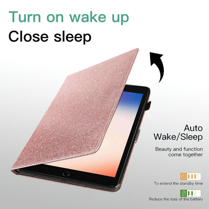 Glitter iPad Case Cover with Auto Sleep/Wake Stand