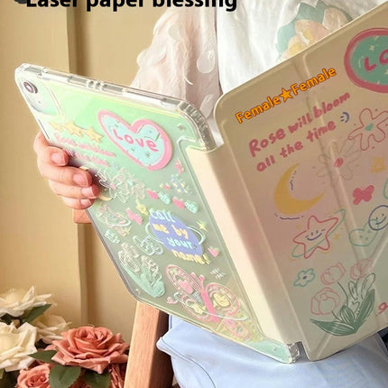 Tri-fold Stand iPad Case Cover Auto Sleep/Wake Protective Tablet Cover