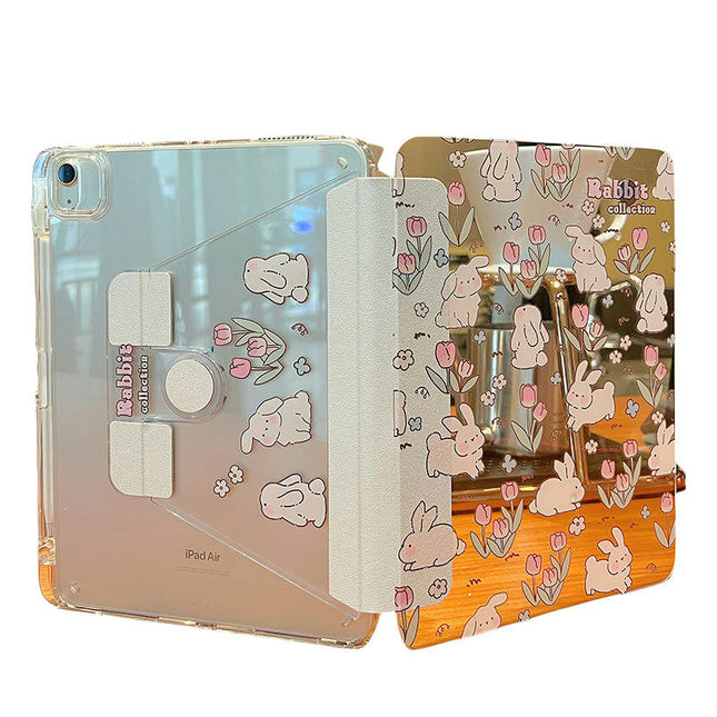 iPad Case Cover Auto Sleep/Wake Cute Protective Tablet Cover-B