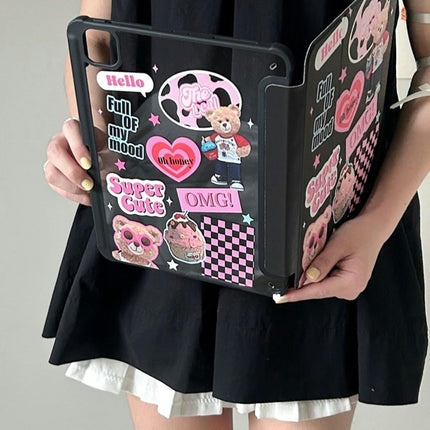 Cute Protective Tablet Cover iPad Case Cover Auto Sleep/Wake-B