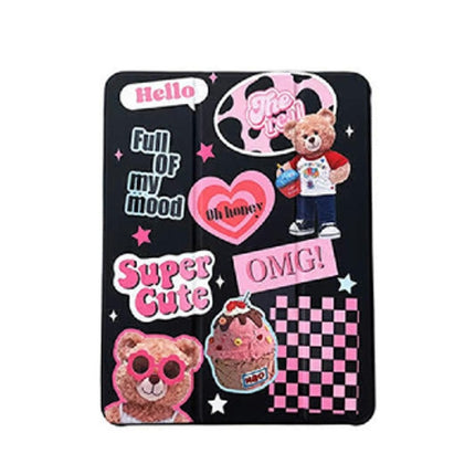 Cute Protective Tablet Cover iPad Case Cover Auto Sleep/Wake-B