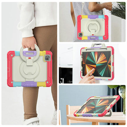 Protective Tablet Cover Drop Proof iPad Case Cover with Rotating Stand-A