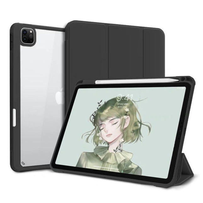 Trifold Stand iPad Case Cover With Pencil Holder Auto Sleep/Wake