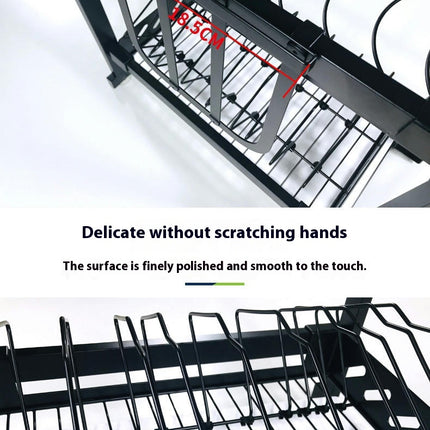 Dish Drying Rack Space-Saving Dish Rustproof Drainers for Kitchen Counter