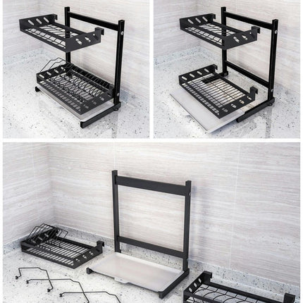 Dish Drying Rack Space-Saving Dish Rustproof Drainers for Kitchen Counter