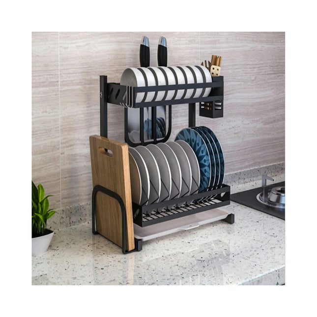 Dish Drying Rack Space-Saving Dish Rustproof Drainers for Kitchen Counter