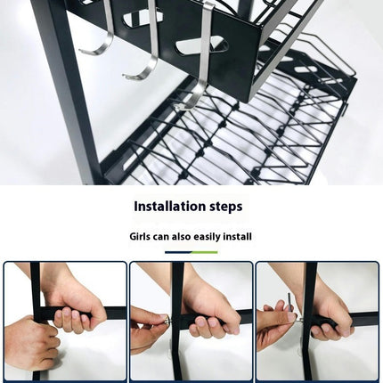 Dish Drying Rack Space-Saving Dish Rustproof Drainers for Kitchen Counter