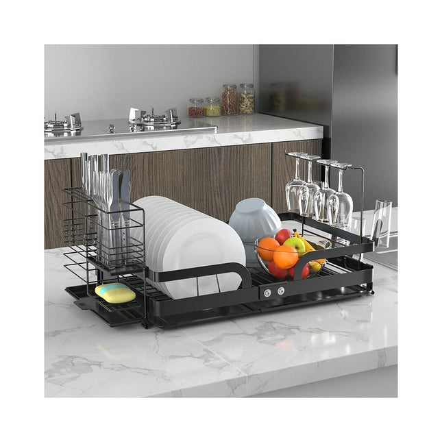 Dish Drying Rack for Kitchen Counter Stainless Steel with Drainage Removable Dish Rack