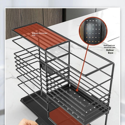 Dish Drying Rack for Kitchen Counter Stainless Steel with Drainage Removable Dish Rack