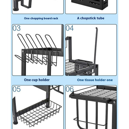 Over The Sink Dish Drying Rack Large Stainless Steel Kitchen Storage