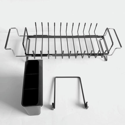 Multifunctional Pull Out Dish Rack Efficient Draining Easy to Install Organizer for Kitchen Cabinet