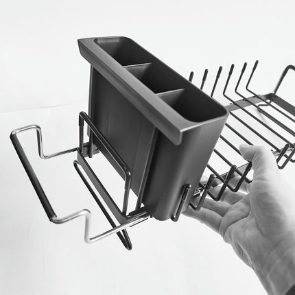 Multifunctional Pull Out Dish Rack Efficient Draining Easy to Install Organizer for Kitchen Cabinet