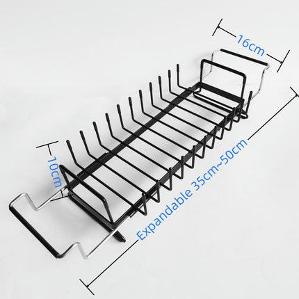 Multifunctional Pull Out Dish Rack Efficient Draining Easy to Install Organizer for Kitchen Cabinet