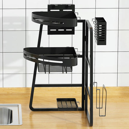 Dish Drying Rack Sturdy Triangle 2 Tier Dish Drainer - for Space Saving Multi-Functional Dish