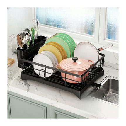 Dish Drying Rack Large Capacity Dish Rack and Drainboard Set