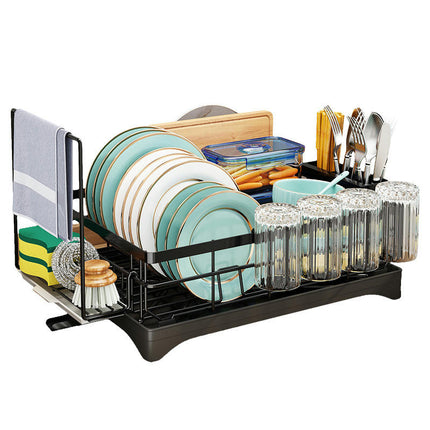 Dish Drying Rack Large Capacity Dish Rack and Drainboard Set