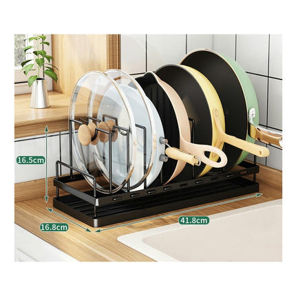 Kitchen Potsstorage Racks Multi-Function Countertop Dishes Drain Finishing Rackpan