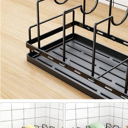 Kitchen Potsstorage Racks Multi-Function Countertop Dishes Drain Finishing Rackpan