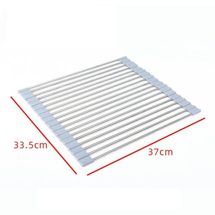 Roll Up Dish Drying - Foldable Sink Rack Kitchen Dis The Sink Stainless Steel Dish Drainer Heat Resistant