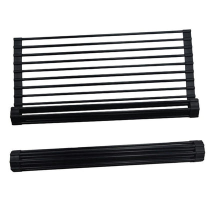 Multipurpose Silicone Wrapped Metal Stainless Steel Solid Bars Rack Kitchen Sink Rolling Dish Drainer