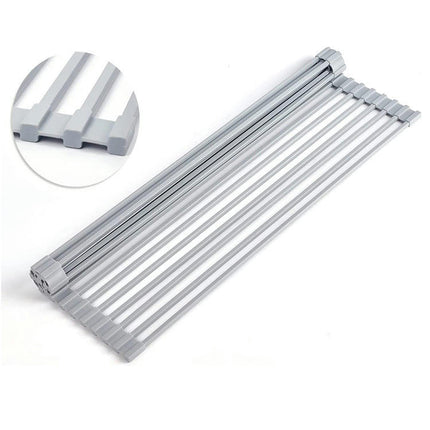 Roll The Sink Dish Drying Rack for Folding Sink Stainless Steel Drainer Rack