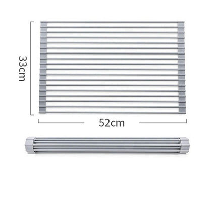 Roll The Sink Dish Drying Rack for Folding Sink Stainless Steel Drainer Rack