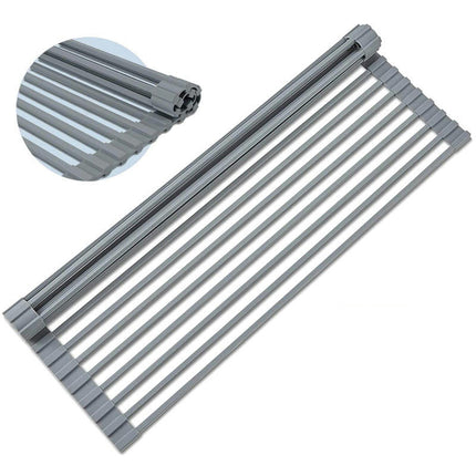 Roll The Sink Dish Drying Rack for Folding Sink Stainless Steel Drainer Rack