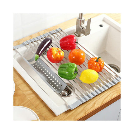 Roll Up Dish Drying Rack Over The Sink Rolling Rack for Sink Multipurpose Foldable