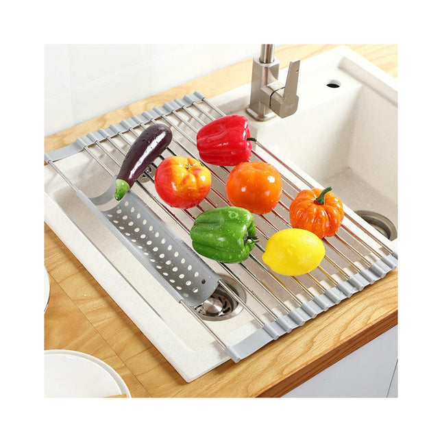 Roll Up Dish Drying Rack Over The Sink Rolling Rack for Sink Multipurpose Foldable