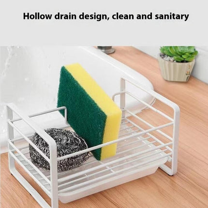 Kitchen Sink Organizer Stainless Steel Rustproof Sponge Holder - for with Removable Drain Tray